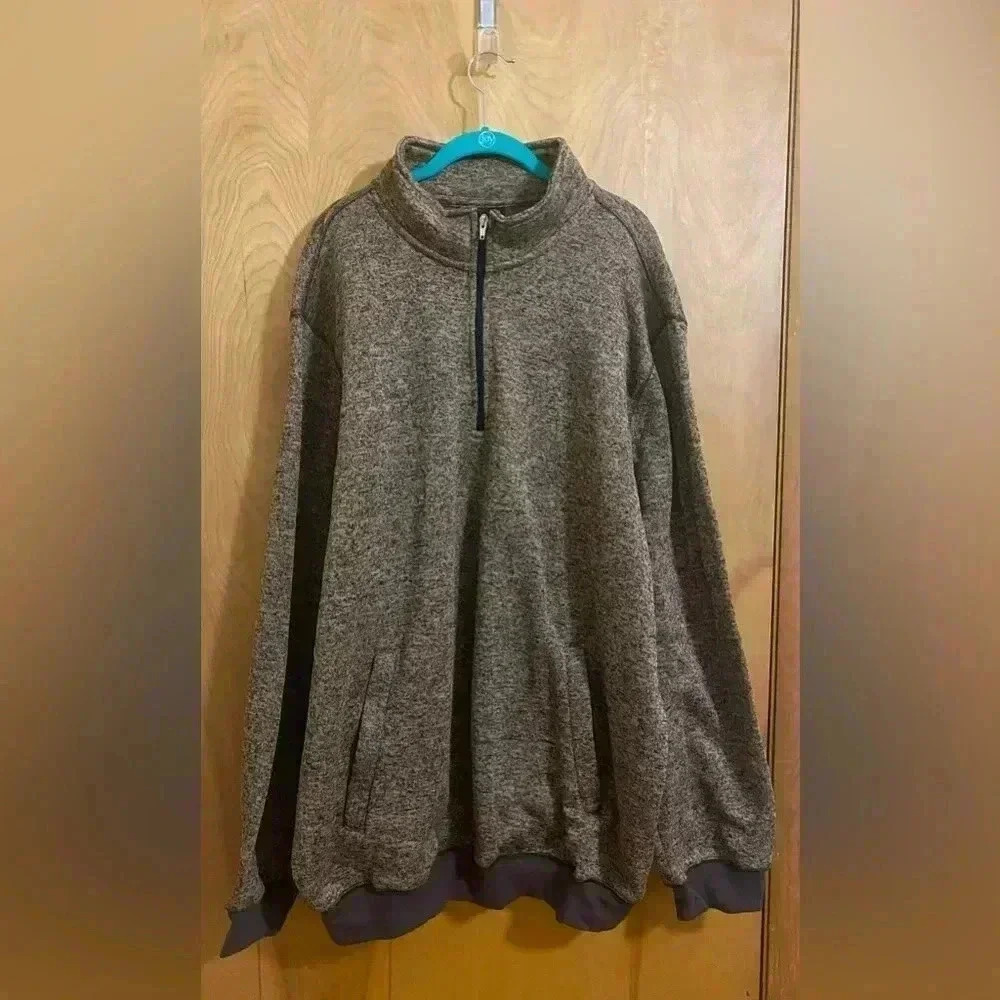 Kingsize Quarter Zip Pullover Brown Size 2xl Tall EUC